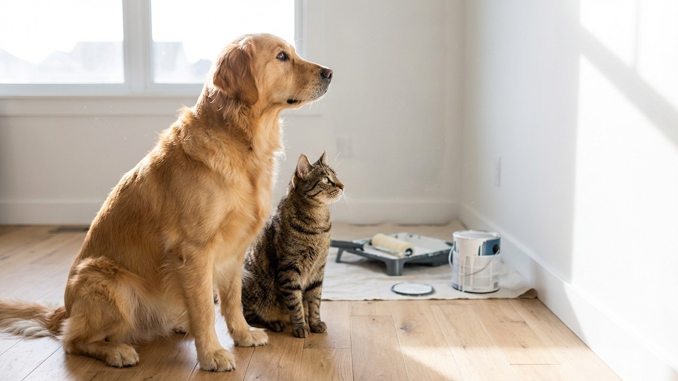 Peintures et finitions non toxiques : guide des choix sûrs pour chiens et chats