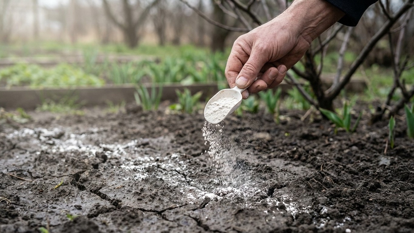Revive Dead Soil in Early March: How Natural Lime Powder Transforms Compacted Earth Into a Living Garden