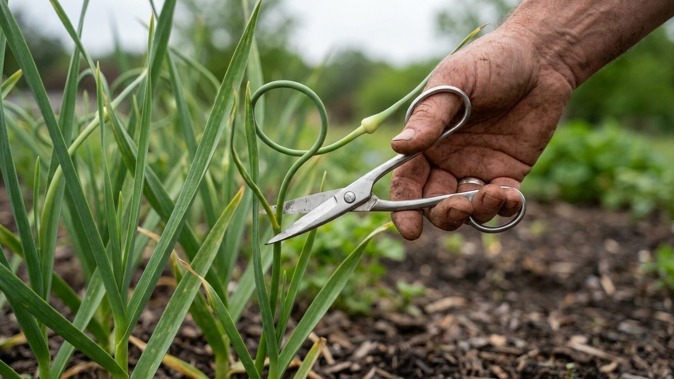 Why Leaving Garlic Scapes Too Long Ruins Your Entire Harvest