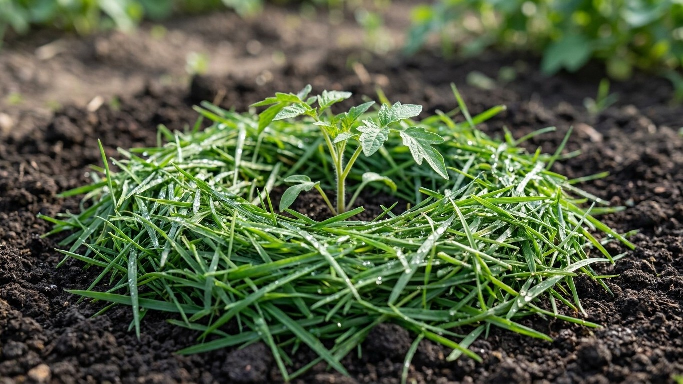 Why That Ring of Grass Clippings Around Your Seedlings Is Cooking Them Alive
