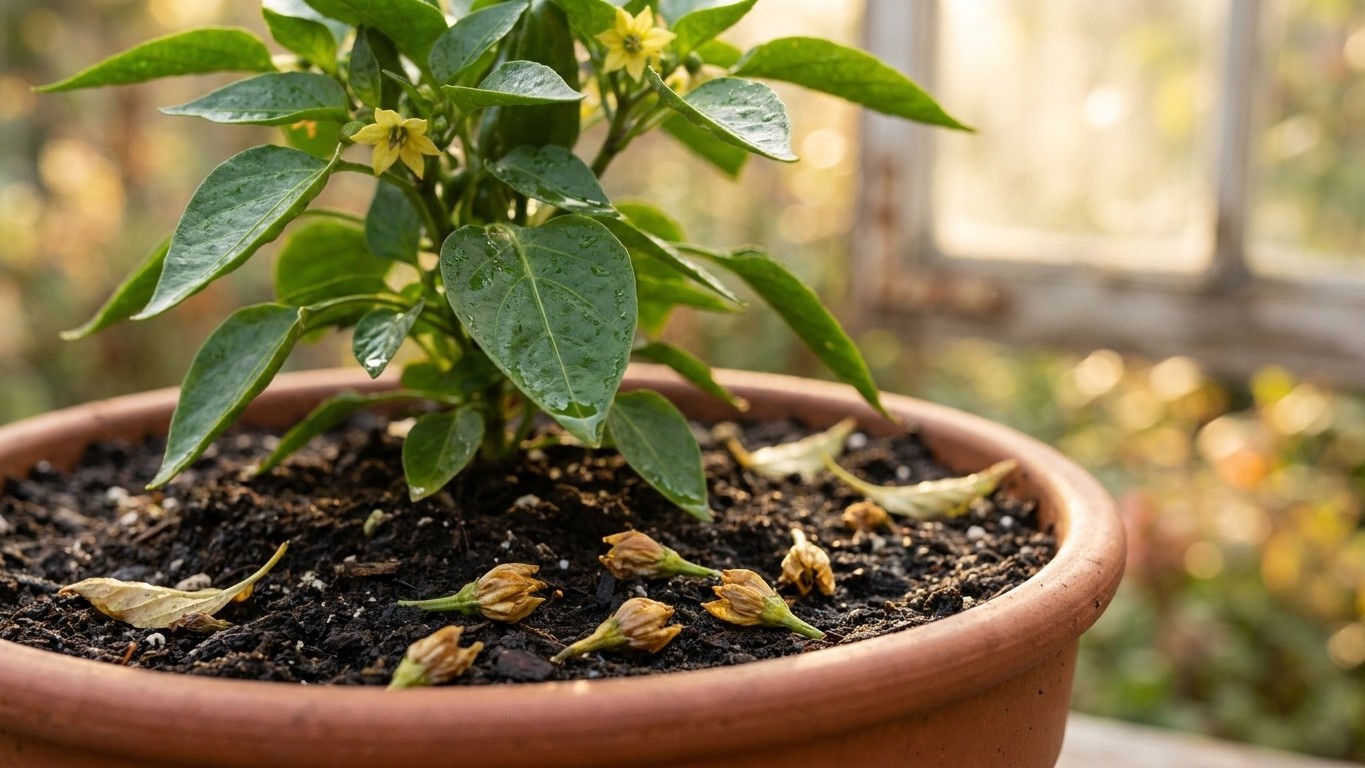 Why Your Pepper Plants Drop Flowers in Heat Waves—And the Watering Mistake That Made It Worse