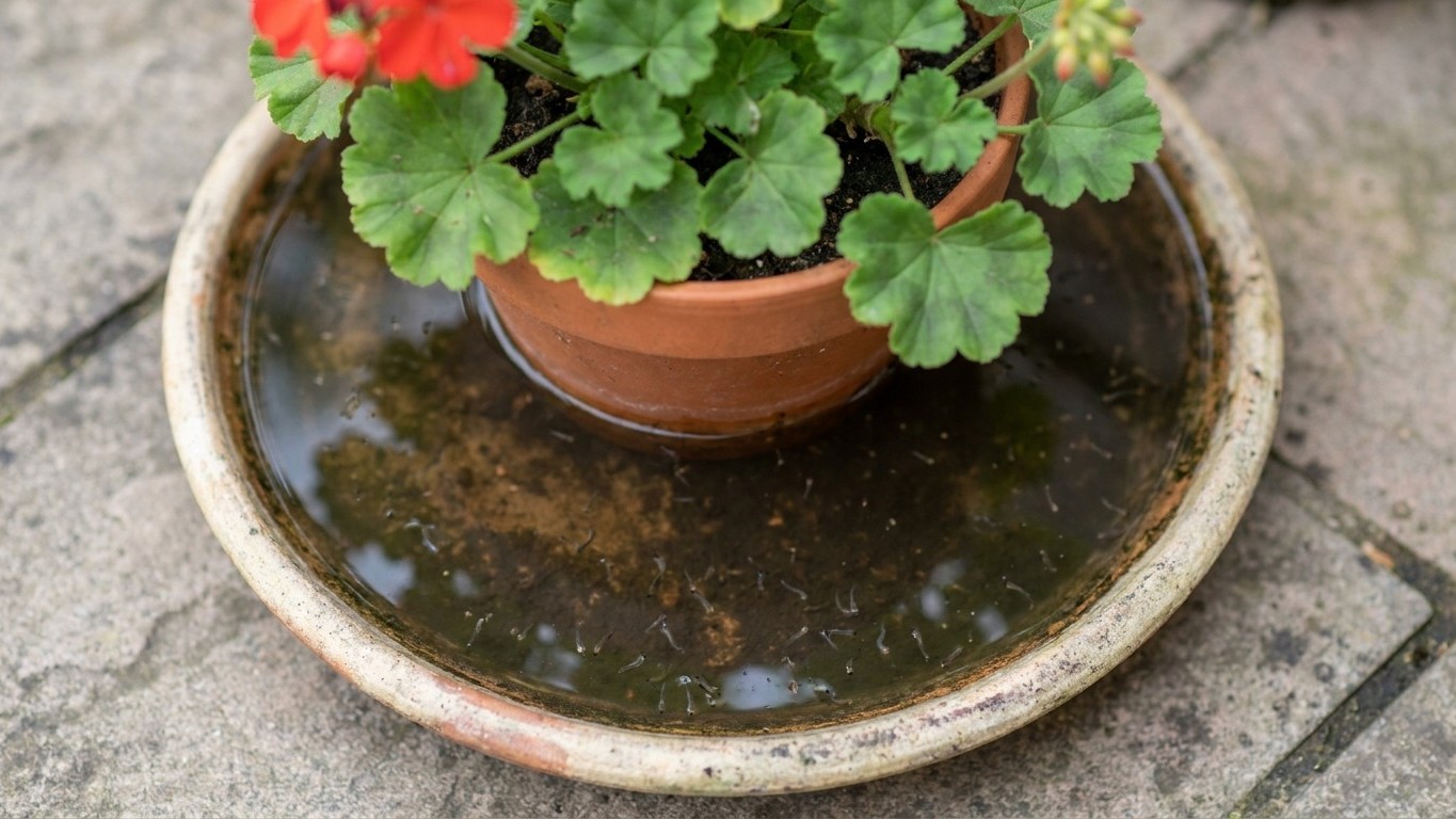 I always left saucers under my flower pots to catch the water: the day I looked closely after a storm, I understood what h...