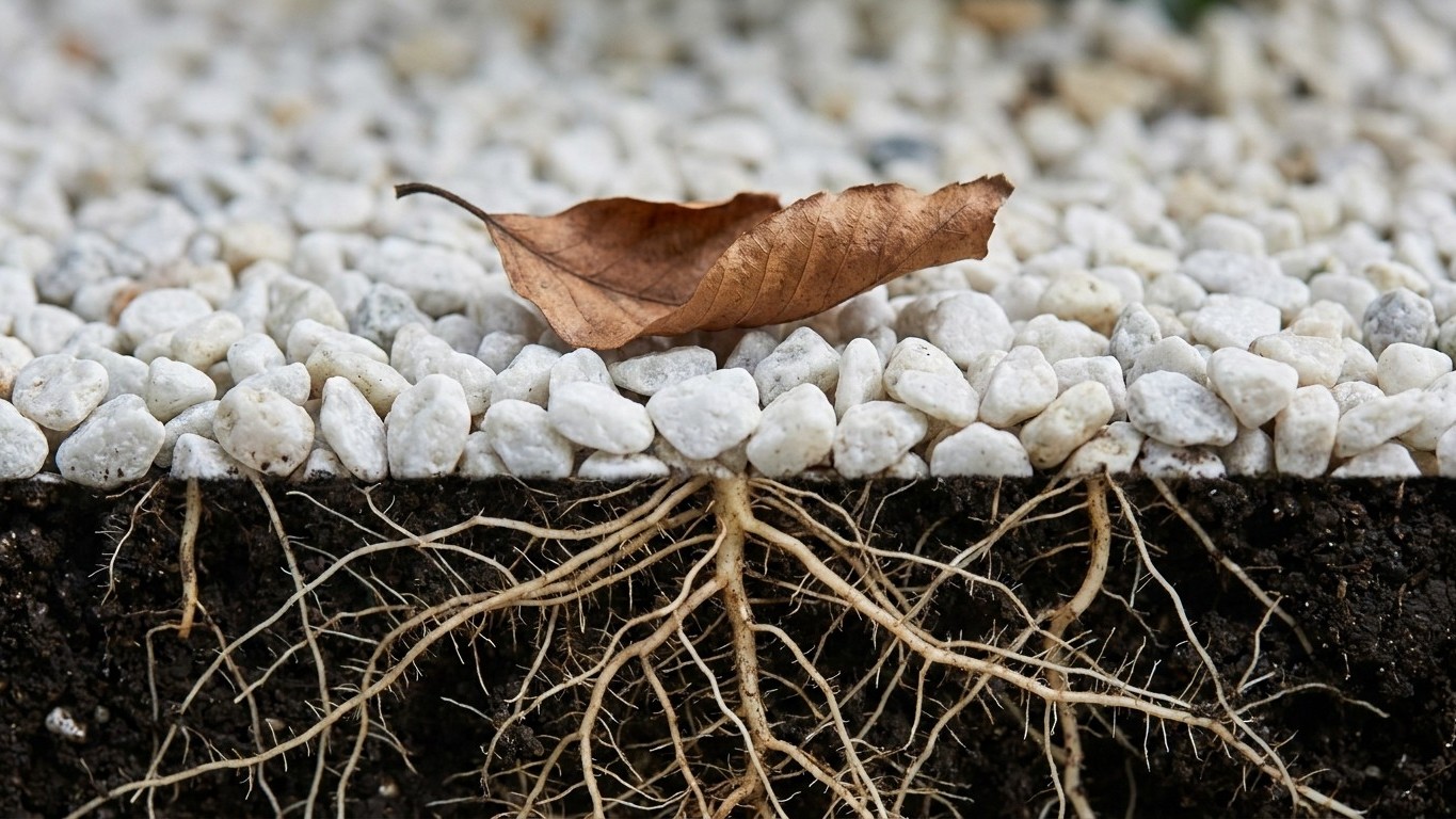 I poured white vinegar over my gravel every spring just to burn off the weeds: ten days later, I understood what was still...