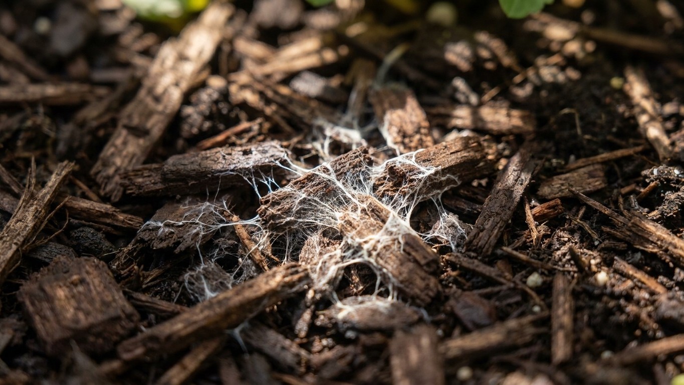 I scraped off the white webbing under my mulch every July thinking it was mould: the summer I finally left it alone, I und...