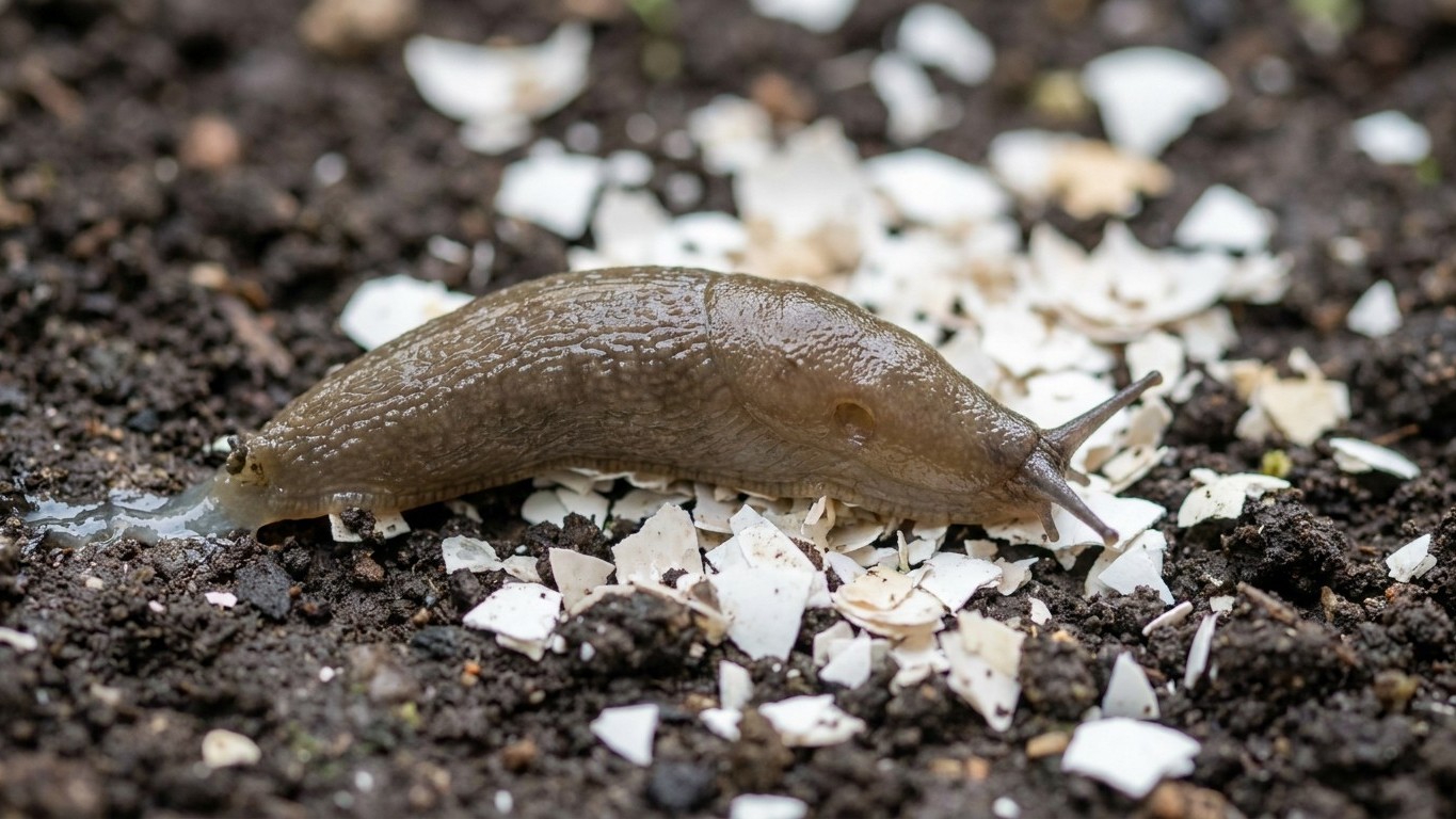 I spread eggshells around my lettuce for years to keep slugs away: the morning I watched one cross the barrier, I understo...