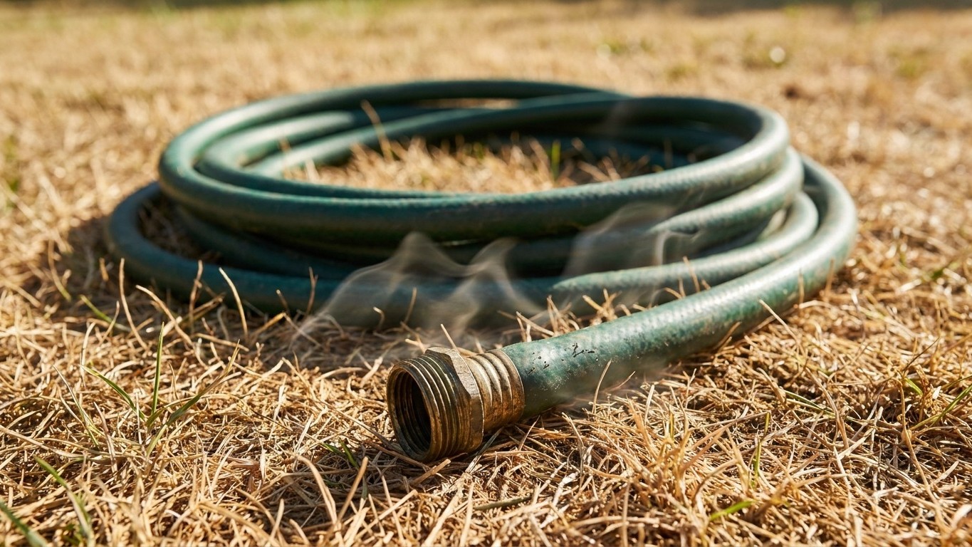 My hose sat in full sun on the lawn all summer: a gardener showed me what was really coming out with the first litres I po...