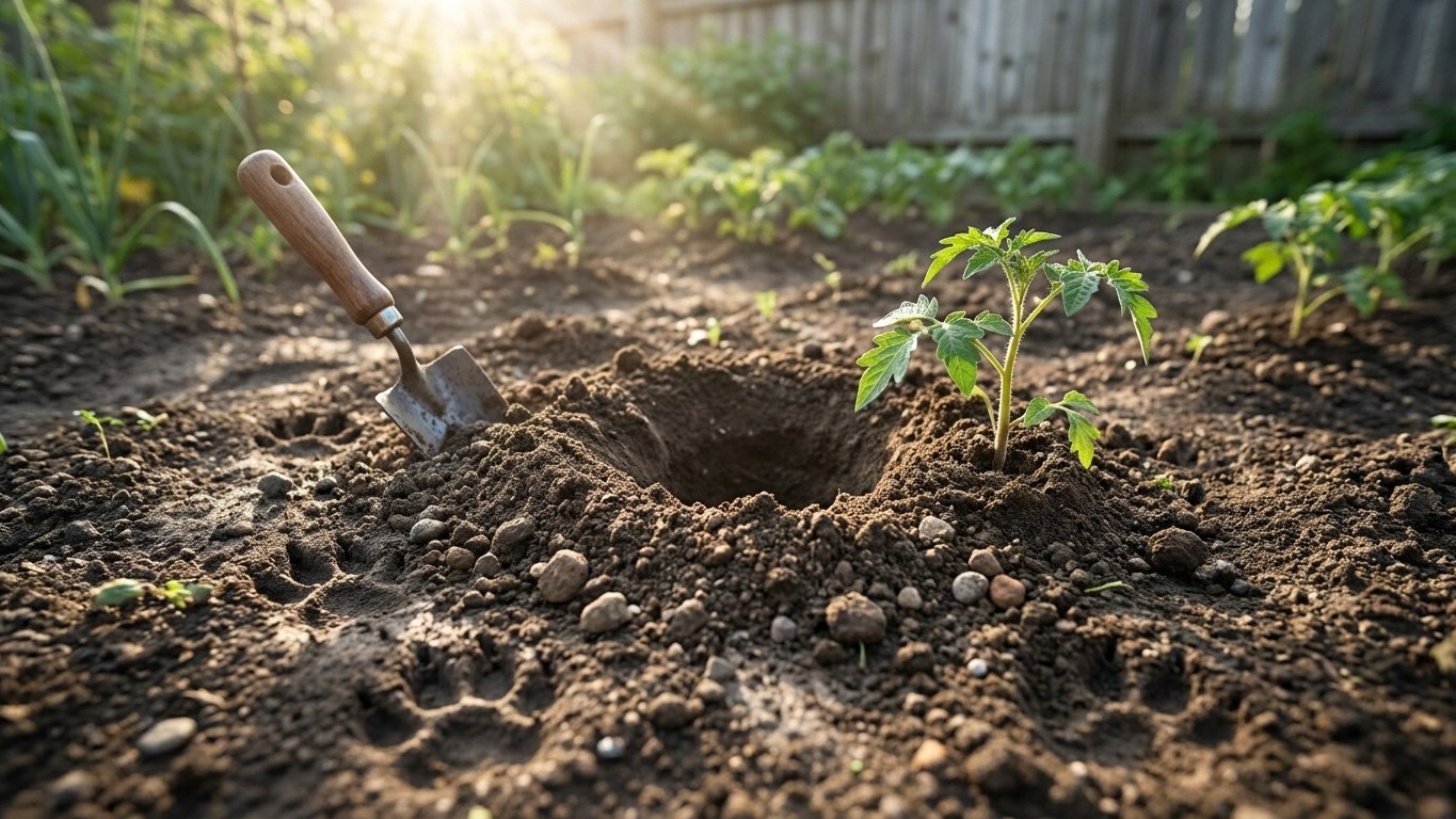 I buried a fish head under each of my tomato plants just to feed them for free: the next morning, what had been dug up alo...