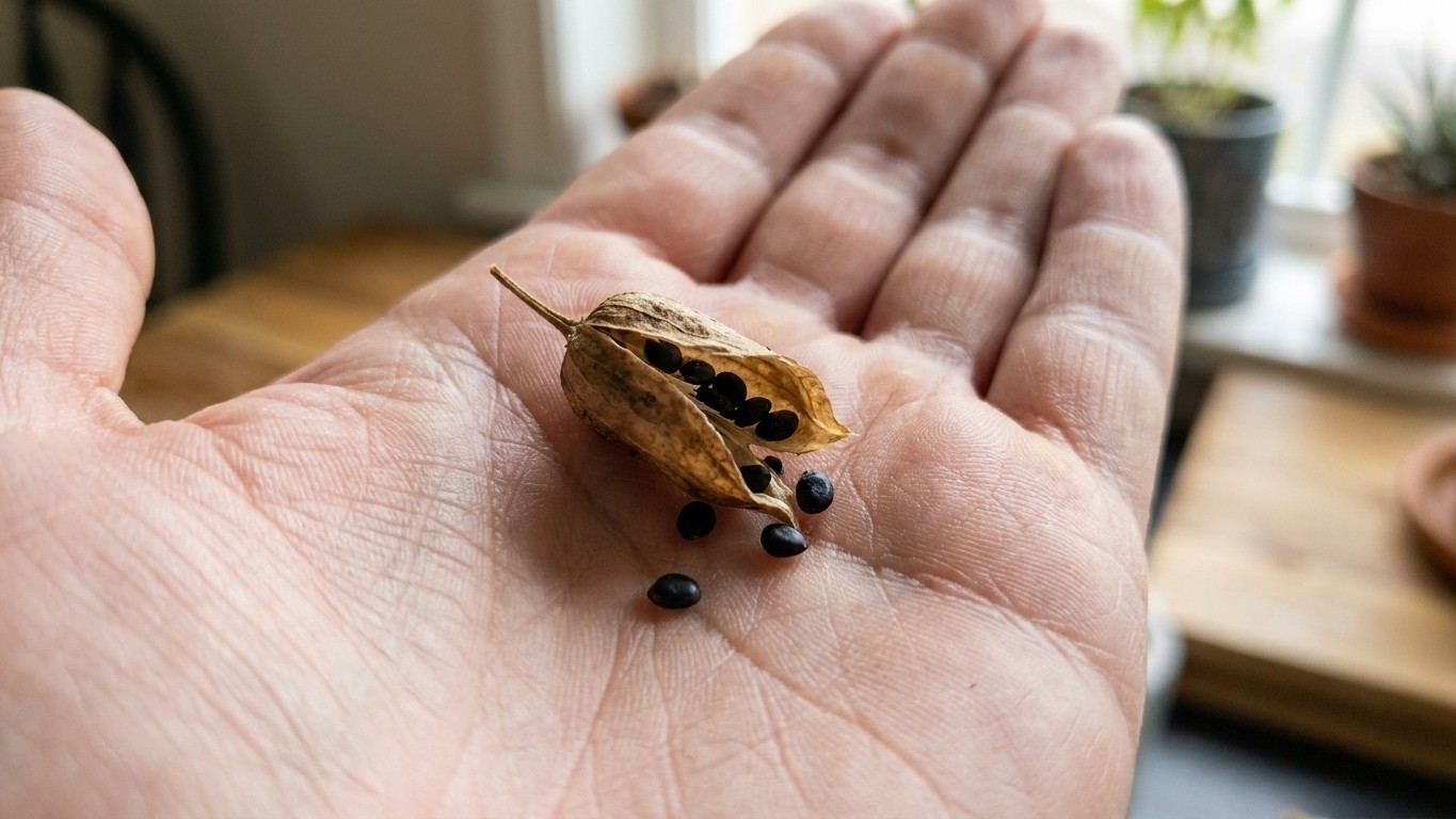 I cut my basil seed spike the day it looked ready just to save the seed: when I sowed it the next spring, it was already t...
