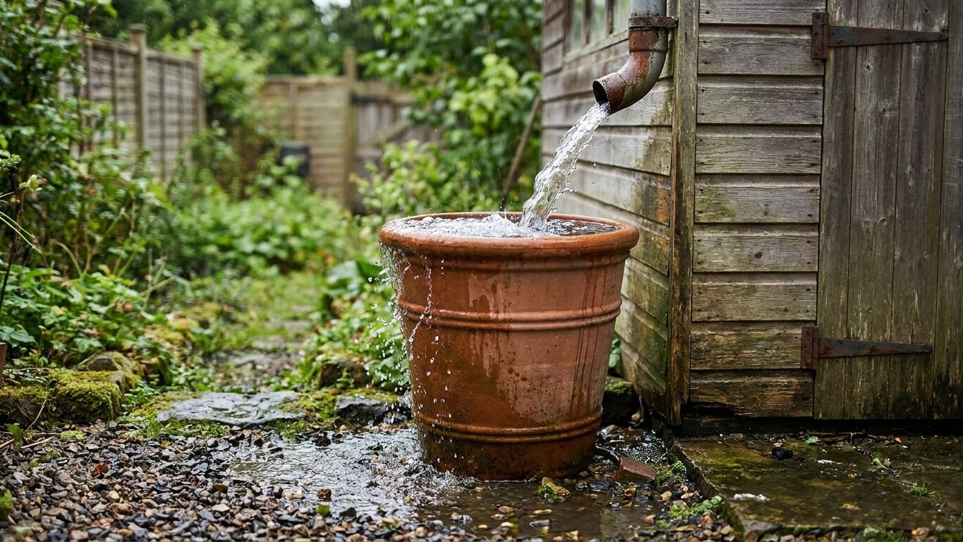 I fitted one 100-litre butt under my shed gutter just to catch the summer rain: after the first storm, I understood what w...