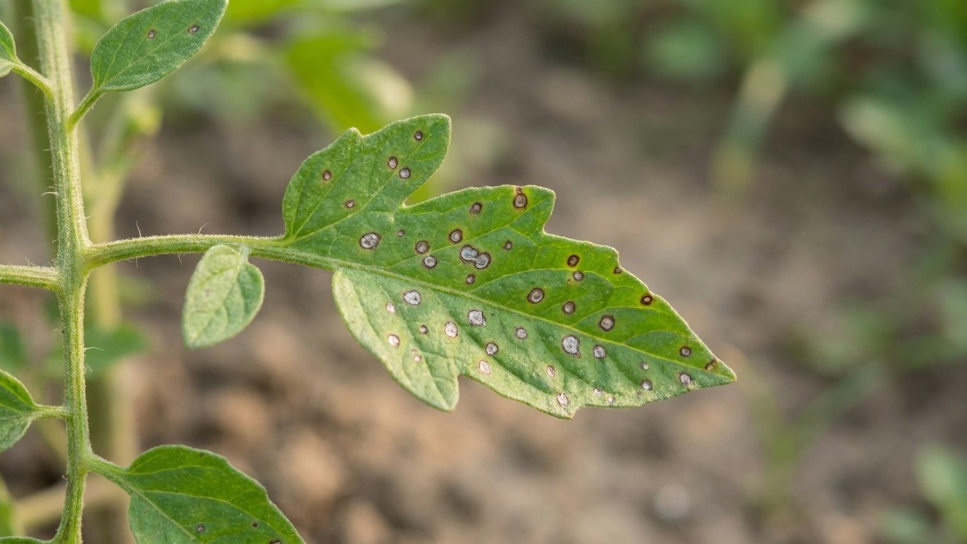 I hosed my tomato plants from above every evening just to cool them down after the heat: three mornings later, what had sp...