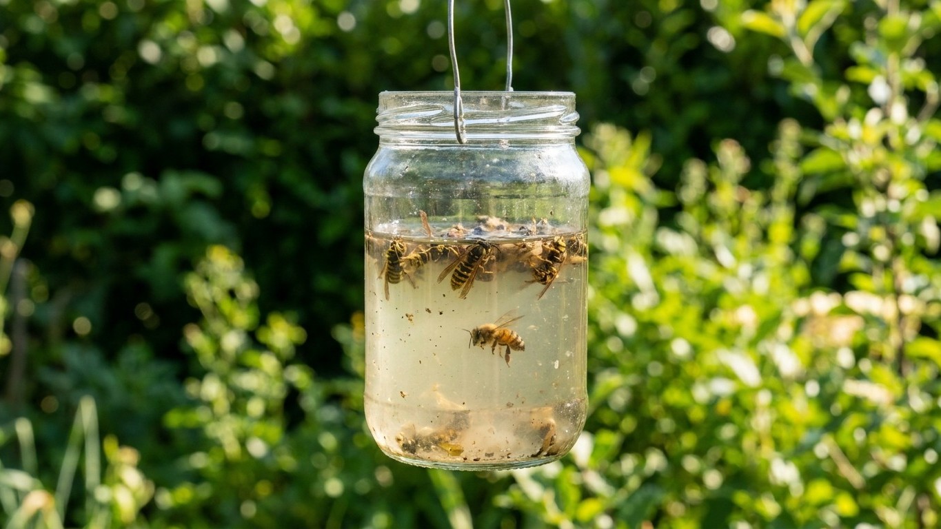 I hung a jar of sugar water in my garden just to keep the wasps off the table: a week later, I saw what was really floatin...