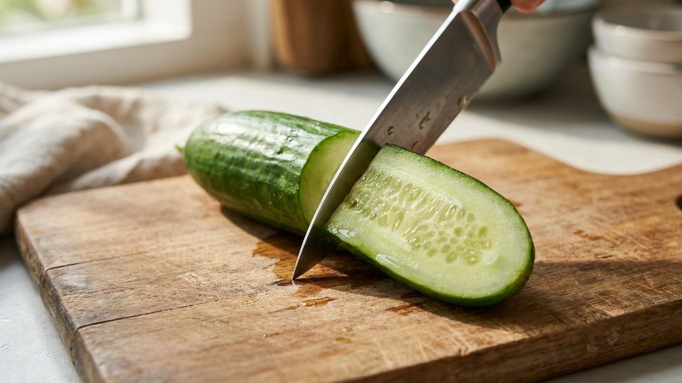I let my cucumbers go two days without water in late August just to save the hose: when I bit into the first one, it was a...