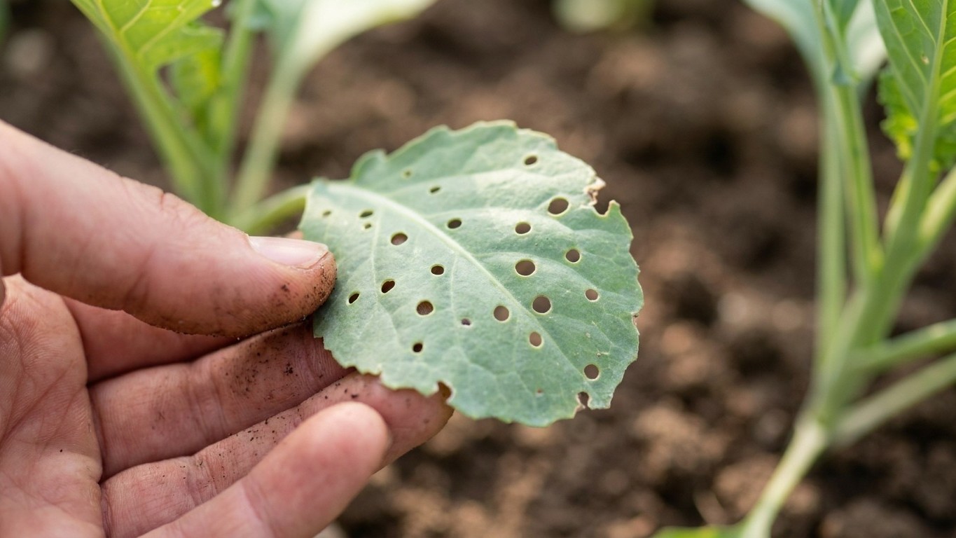 I sowed my autumn cabbages during the warm dry spell just to get ahead: four days later, the little holes riddling the lea...