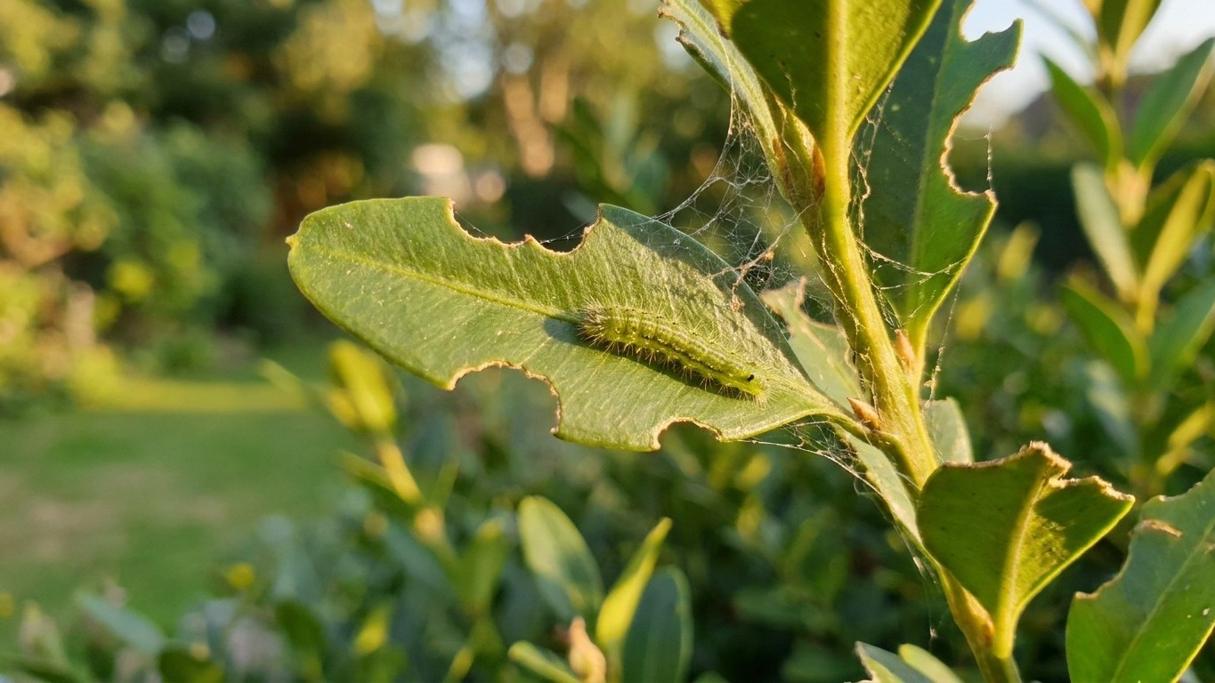 I sprayed my box hedge with Btk in full midday sun just to hit the caterpillars early: three days later, what was still ch...