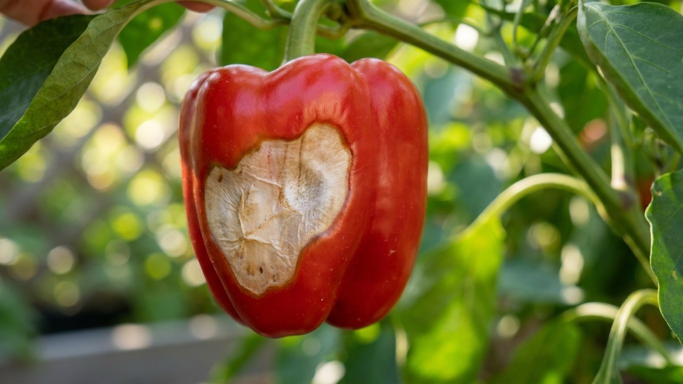 I stripped the leaves off my peppers before the 38°C spell just to let the fruit ripen faster: by the evening, one afterno...