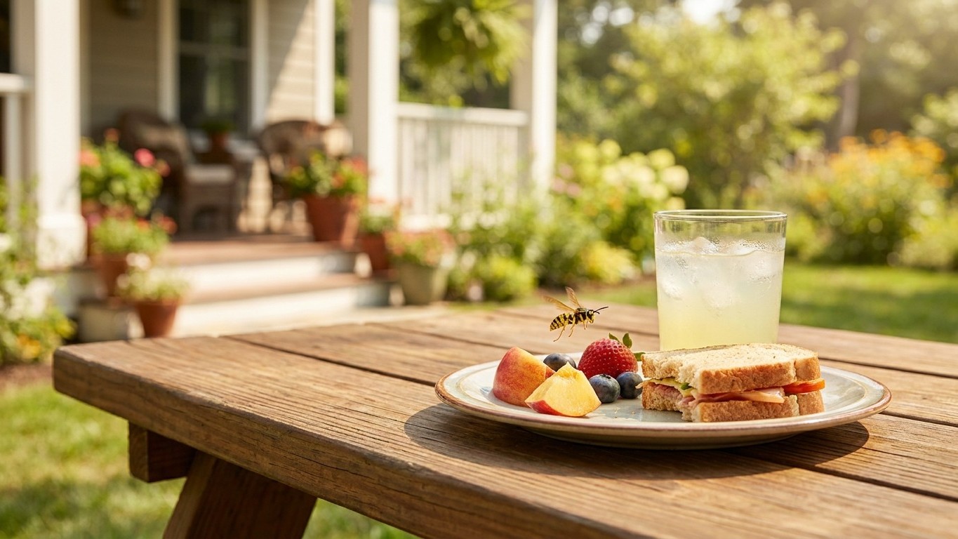 My grandfather always moved lunch indoors from mid-August: I laughed for years before I understood why he was right