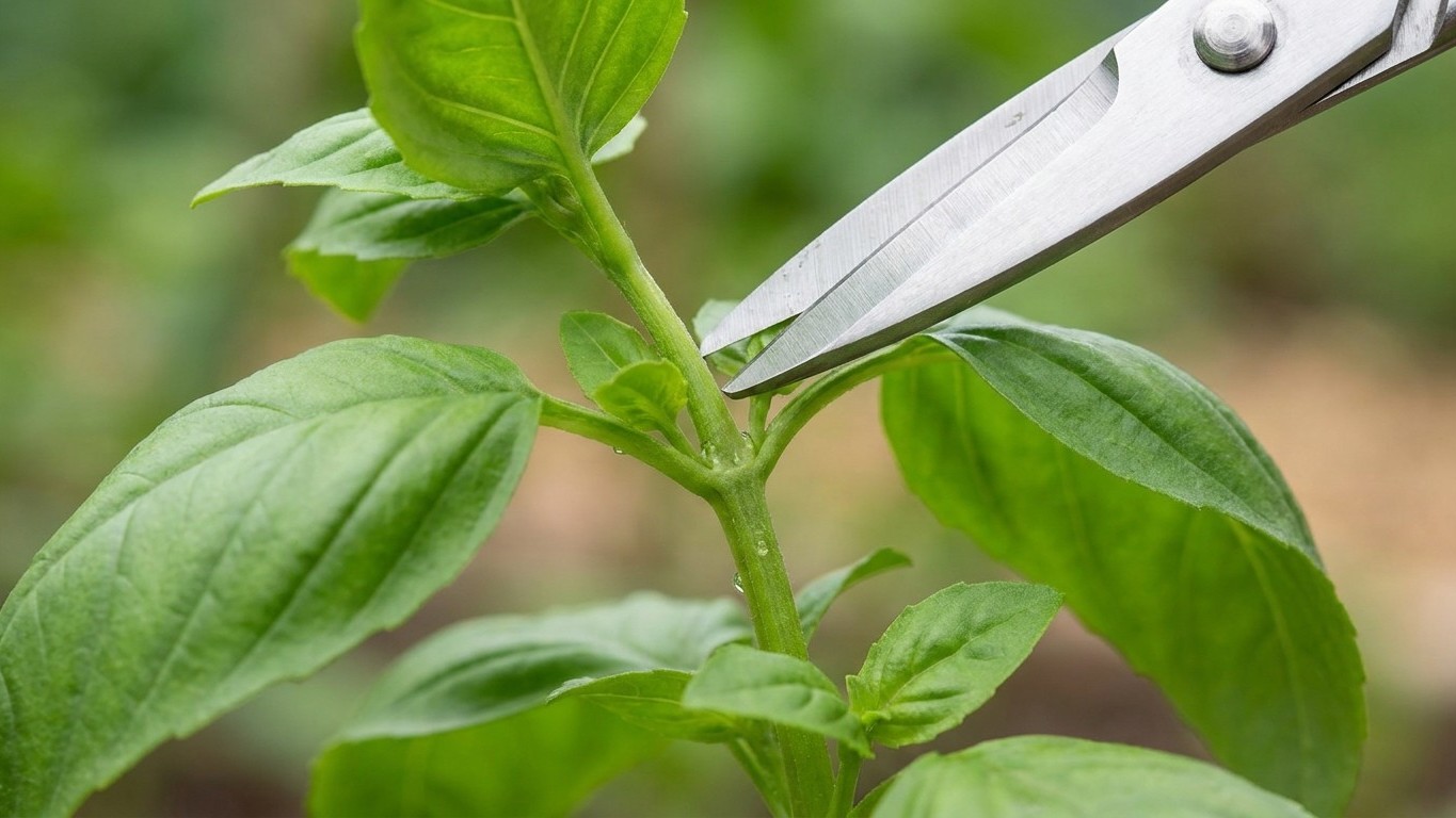 No more picking off burnt basil leaves one by one: since I cut the stem just above this exact spot, the plant is back with...